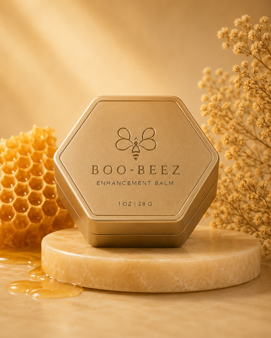 Boo-Beez Balm — luxury hexagonal packaging