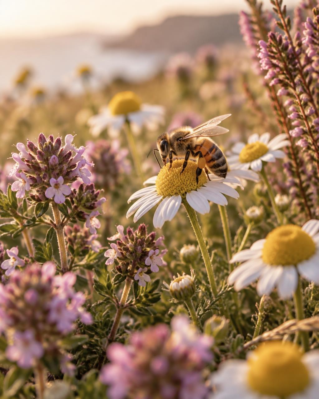 Wildflowers and herbs on an Ikarian hillside